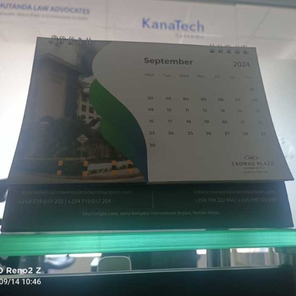 Branded desk calendar branding in nairobi
