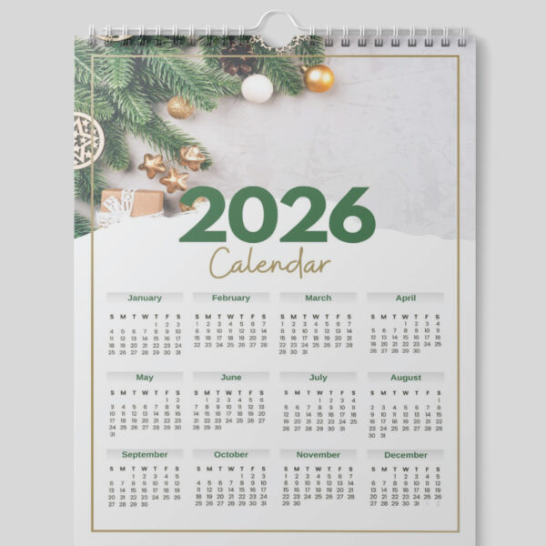 Customized 2026 wall calendar
