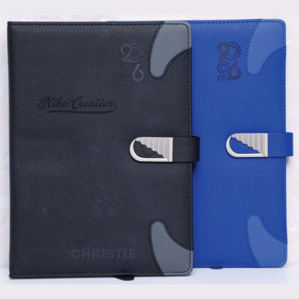 Engraved corporate 2026 diary