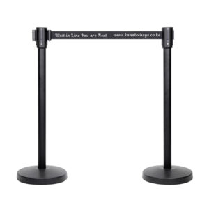 Retractable belt stanchions