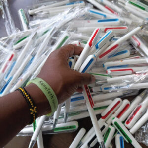 Colored corporate branded pens