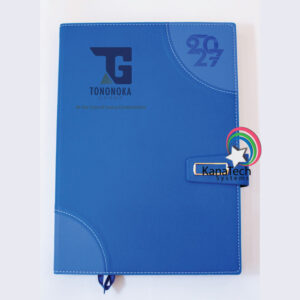 Home 1 Branded a4 diaries 2027 in black and blue, customised with your company logo for corporate gifts, staff appreciation and client giveaways in kenya.