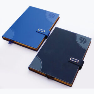 Home 2 Branded a4 diaries 2027 in black and blue, customised with your company logo for corporate gifts, staff appreciation and client giveaways in kenya.