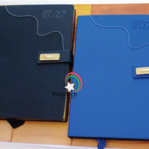 Branded b5 diaries 2027 in black and blue, customised with your company logo for corporate gifts, staff appreciation and client giveaways in kenya.