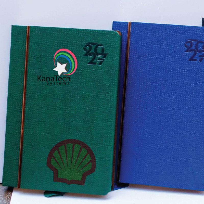 Corporate A5 Diaries 2027 1 Kshs&Nbsp;1,800.00 Corporate a5 diaries 2027 available in grey, green, blue and black, ideal for branded staff gifts, client gifts and corporate giveaways in kenya.