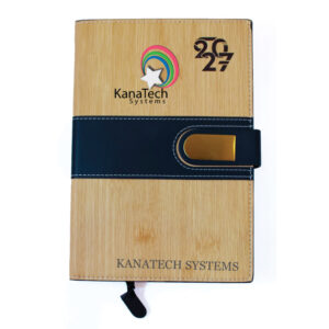 Eco-Friendly B5 Diaries 2027 in black and blue, ideal for sustainable corporate gifts, branded staff gifts and client giveaways in Kenya.