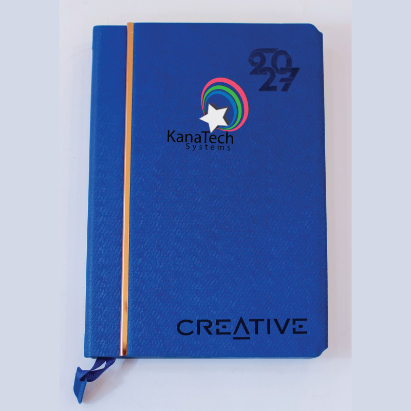 Personalized A5 Diaries 2027 1 Kshs&Nbsp;1,800.00 Personalized a5 diaries 2027 in black, green, grey and blue, ideal for branded corporate gifts, staff appreciation and client giveaways in kenya.