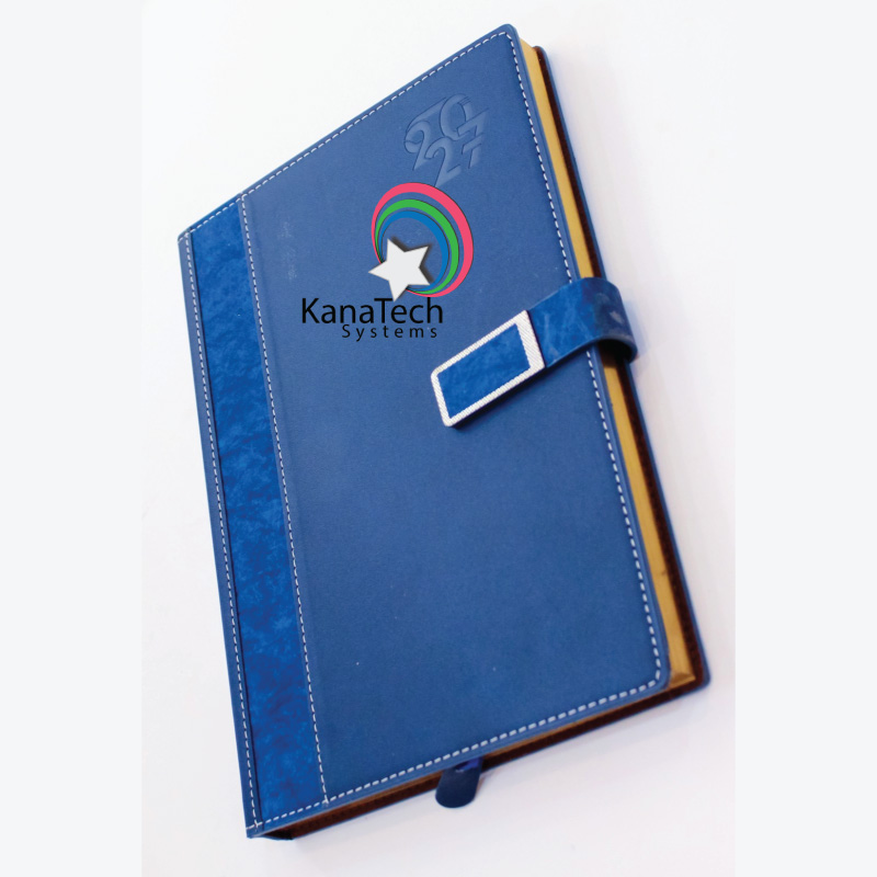 Printed A5 Diaries 2027 2 Kshs&Nbsp;1,800.00 Printed a5 diaries 2027 available in black and blue, ideal for branded corporate gifts, staff appreciation, client gifts and promotional giveaways in kenya.